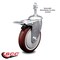 Service Caster 5 Inch Maroon Polyurethane Swivel 10mm Stem Caster with Total Lock Brake SCC SCC-TSTTL20S514-PPUB-MRN-M1015 - alternate 1